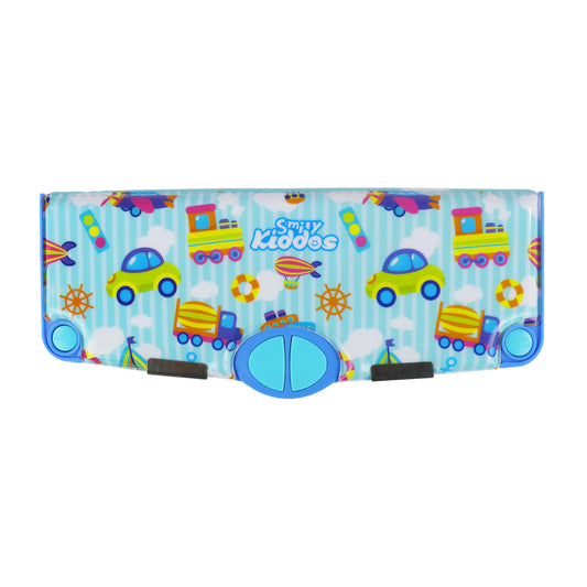 Smily Kiddos Pop Out Pencil box Transport Theme - Light Blue