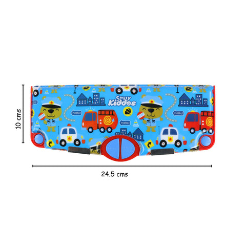 Image of Smily Kiddos Pop Out Pencil box Police Theme - Blue