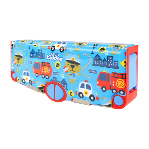 Image of Smily Kiddos Pop Out Pencil box Police Theme - Blue
