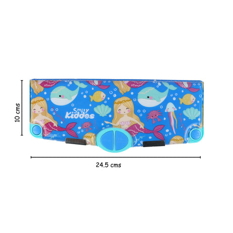 Image of Smily Kiddos Pop Out Pencil box  Mermaid Theme - Blue