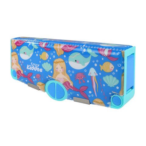 Image of Smily Kiddos Pop Out Pencil box  Mermaid Theme - Blue