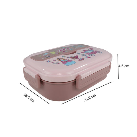 Image of Smily kiddos Stainless Princess Theme Lunch Box -Pink - Large