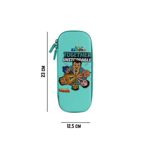 Image of Smily Kiddos - Licensed Chhota Bheem  - Stylish & Spacious Hardtop EVA Pencil Case Unstopabble - Pastel Green