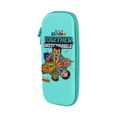 Image of Smily Kiddos - Licensed Chhota Bheem  - Stylish & Spacious Hardtop EVA Pencil Case Unstopabble - Pastel Green