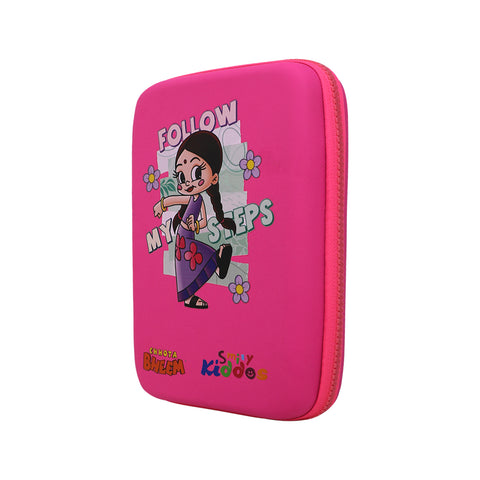 Image of Smily Kiddos - Licensed Chhota Bheem  - Stylish & Spacious Hardtop EVA Pencil Case Chutki Follow my Steps - Pink