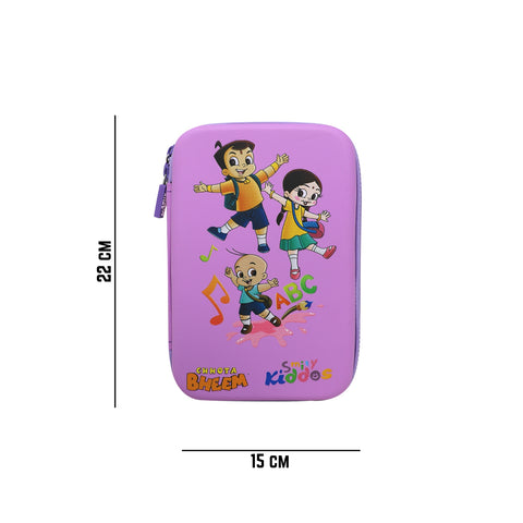 Image of Smily Kiddos - Licensed Chhota Bheem  - Stylish & Spacious Hardtop EVA Pencil Case Musical - Purple