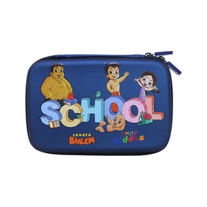 Smily Kiddos - Licensed Chhota Bheem  - Stylish & Spacious Hardtop EVA Pencil Case School Theme - Blue