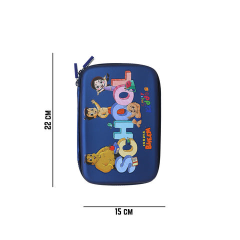 Image of Smily Kiddos - Licensed Chhota Bheem  - Stylish & Spacious Hardtop EVA Pencil Case School Theme - Blue