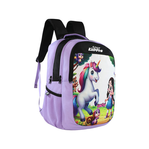 Image of Smily Kiddos - Licensed Chhota Bheem Chutki Junior Backpack 1 - Purple