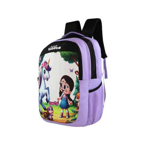 Image of Smily Kiddos - Licensed Chhota Bheem Chutki Junior Backpack 1 - Purple