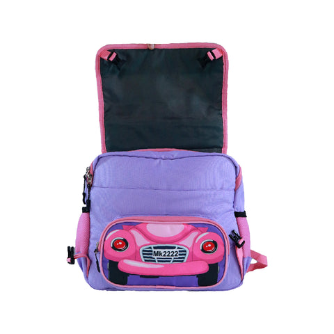Image of Smily Kiddos School Bags for Kids – School Bus Theme Bag for Kids, Boys, Lightweight, | 12 x 33 x 24 CM) Pink