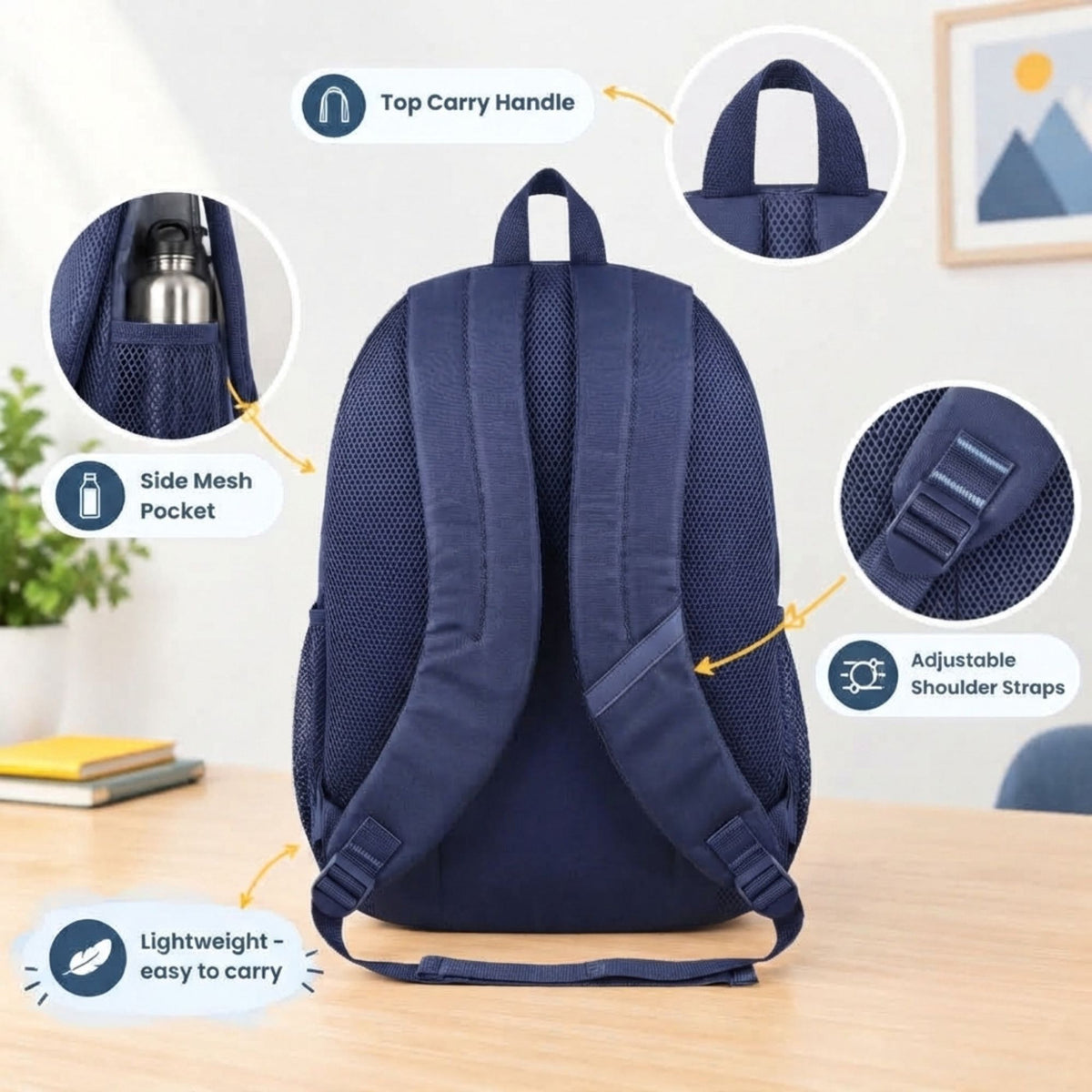 Mike Metrolite Backpack - Navy Blue