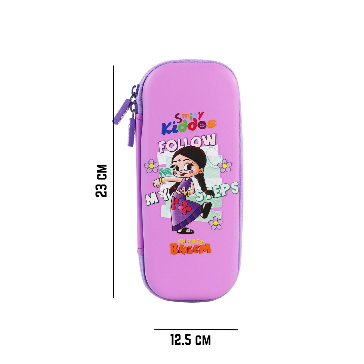 Smily Kiddos - Licensed Chhota Bheem  - Stylish & Spacious Hardtop EVA Pencil Case  Chutki follow My Steps - Purple