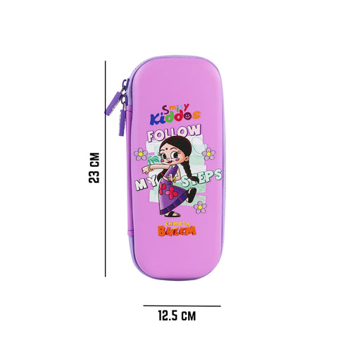 Image of Smily Kiddos - Licensed Chhota Bheem  - Stylish & Spacious Hardtop EVA Pencil Case  Chutki follow My Steps - Purple
