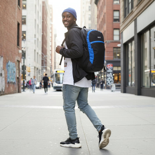Mike Urban Trek Laptop Backpack with Rain Cover - Black