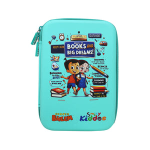 Smily Kiddos - Licensed Chhota Bheem  - Stylish & Spacious Hardtop EVA Pencil Case - Green