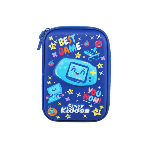 Image of Single Compartment Pencil Case V3 | Gamer Theme | Durable & Spacious Hardtop Stationery Organizer - Blue