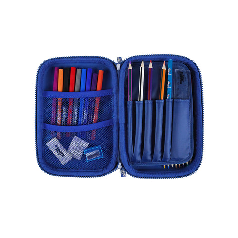 Image of Single Compartment Pencil Case V3 | Gamer Theme | Durable & Spacious Hardtop Stationery Organizer - Blue