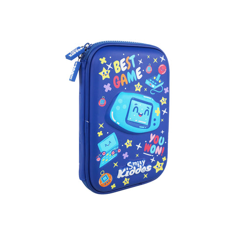 Image of Single Compartment Pencil Case V3 | Gamer Theme | Durable & Spacious Hardtop Stationery Organizer - Blue