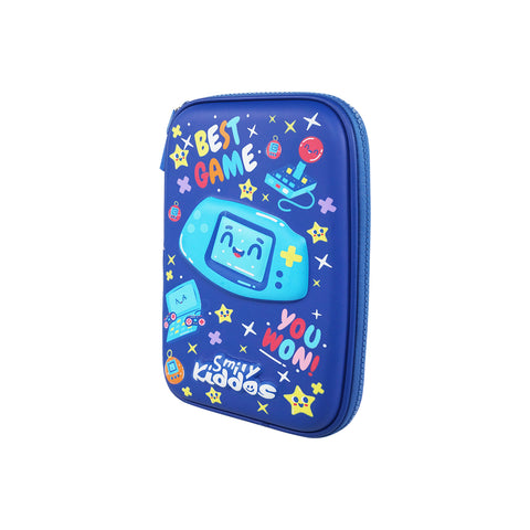 Image of Single Compartment Pencil Case V3 | Gamer Theme | Durable & Spacious Hardtop Stationery Organizer - Blue