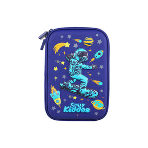 Space Astronaut Pencil Case V3 | Durable Hardtop Stationery Organizer | Single Compartment, Trendy & Spacious Blue