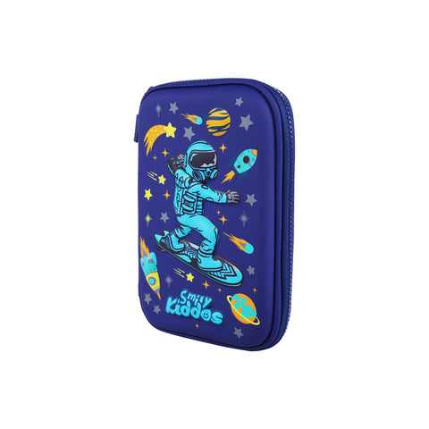 Image of Space Astronaut Pencil Case V3 | Durable Hardtop Stationery Organizer | Single Compartment, Trendy & Spacious Blue