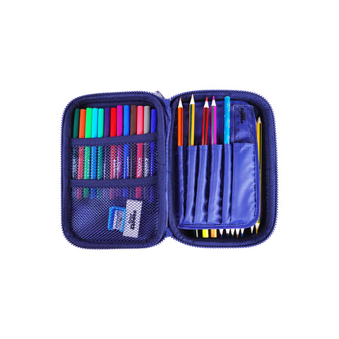 Image of Space Astronaut Pencil Case V3 | Durable Hardtop Stationery Organizer | Single Compartment, Trendy & Spacious Blue