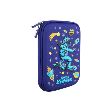 Image of Space Astronaut Pencil Case V3 | Durable Hardtop Stationery Organizer | Single Compartment, Trendy & Spacious Blue