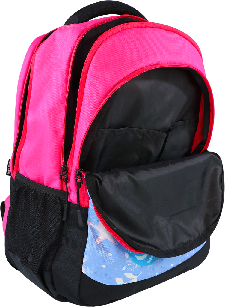 Mike Junior Backpack Mermaid Theme - Dark Pink