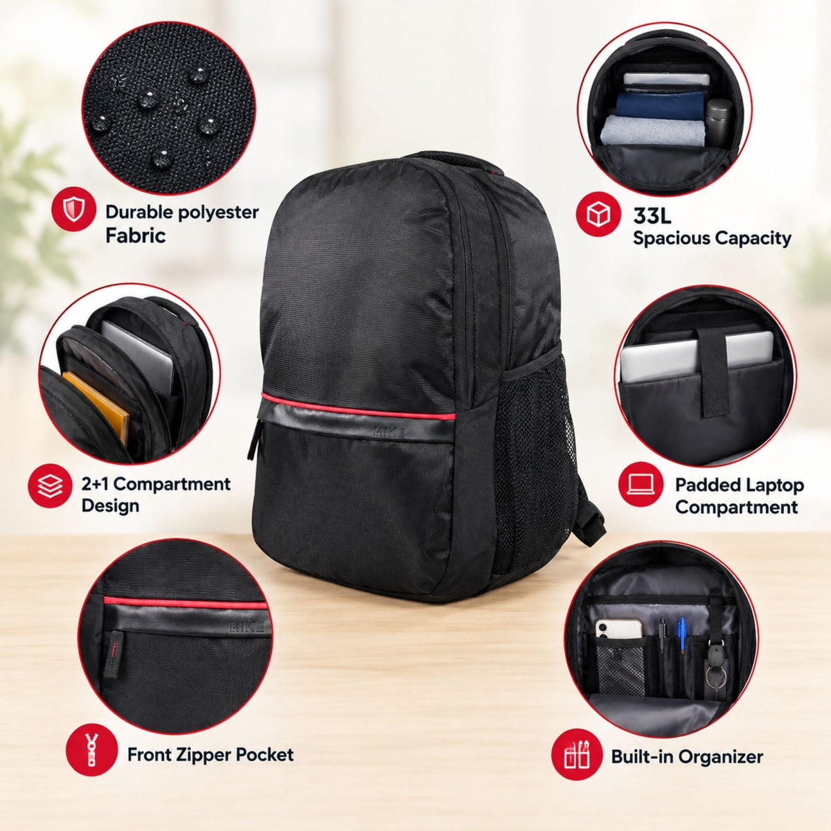 Mike Aerolite Backpack - Black