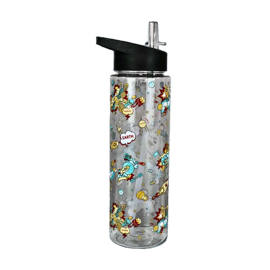 Smily kiddos Sipper Bottle 750 ml - Space Theme | Black