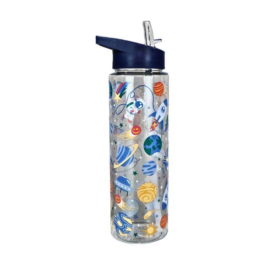 Smily kiddos Sipper Bottle 750 ml - Space Theme |  Navy Blue