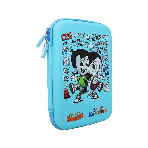 Image of Smily Kiddos - Licensed Chhota Bheem  - Stylish & Spacious Hardtop EVA Pencil Case BTS - Light Blue