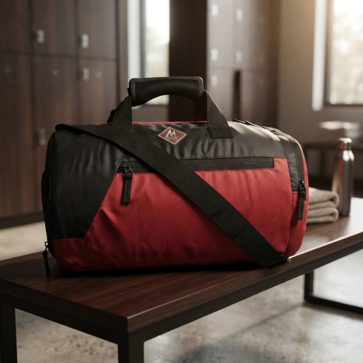 Mike Fit Gear Gym Bag with Shoe Compartment - Rust