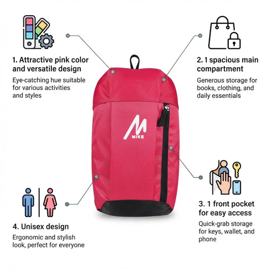 Mike Bags Outdoor Backpack - Pink