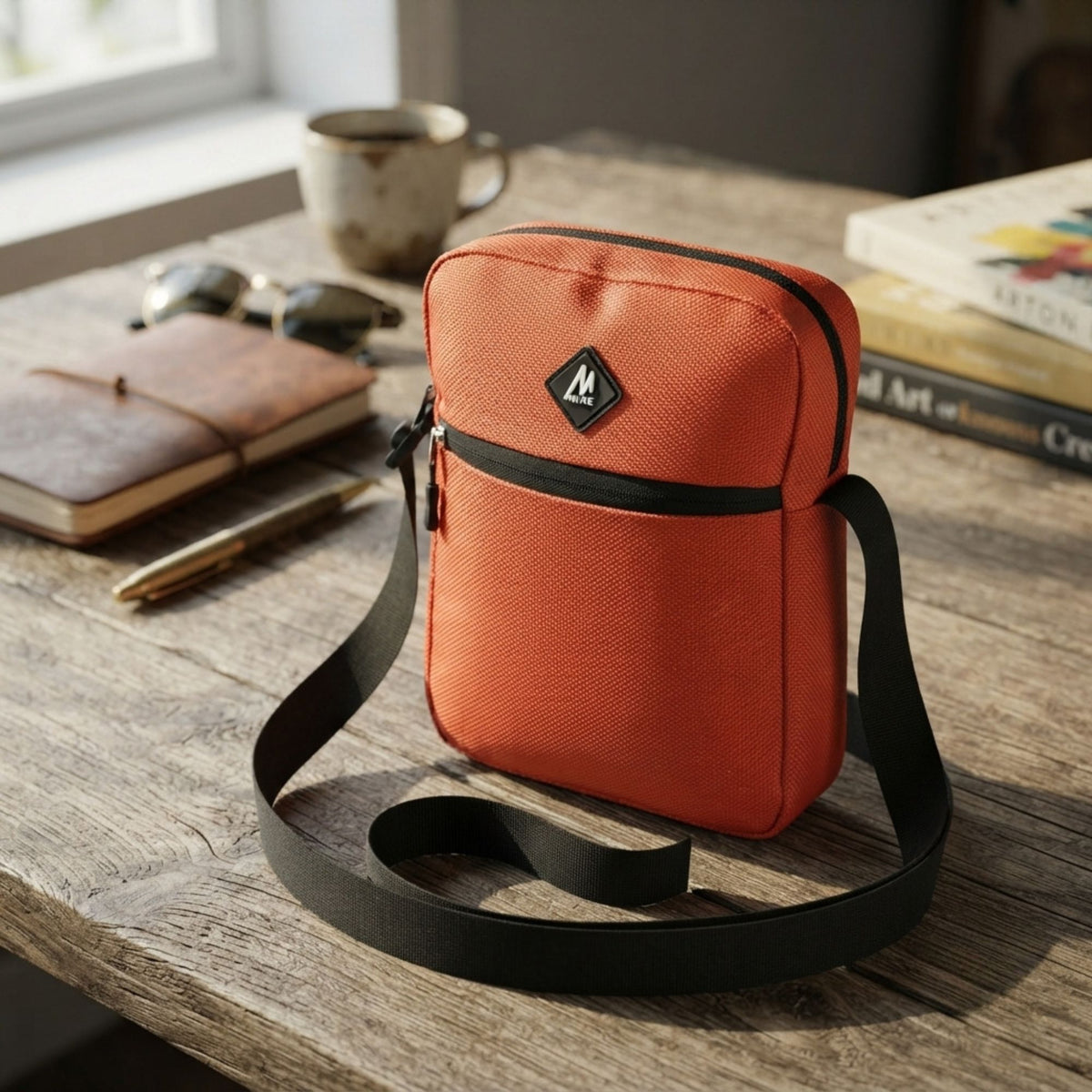 Mike Solid Messenger Bag V2 - Orange