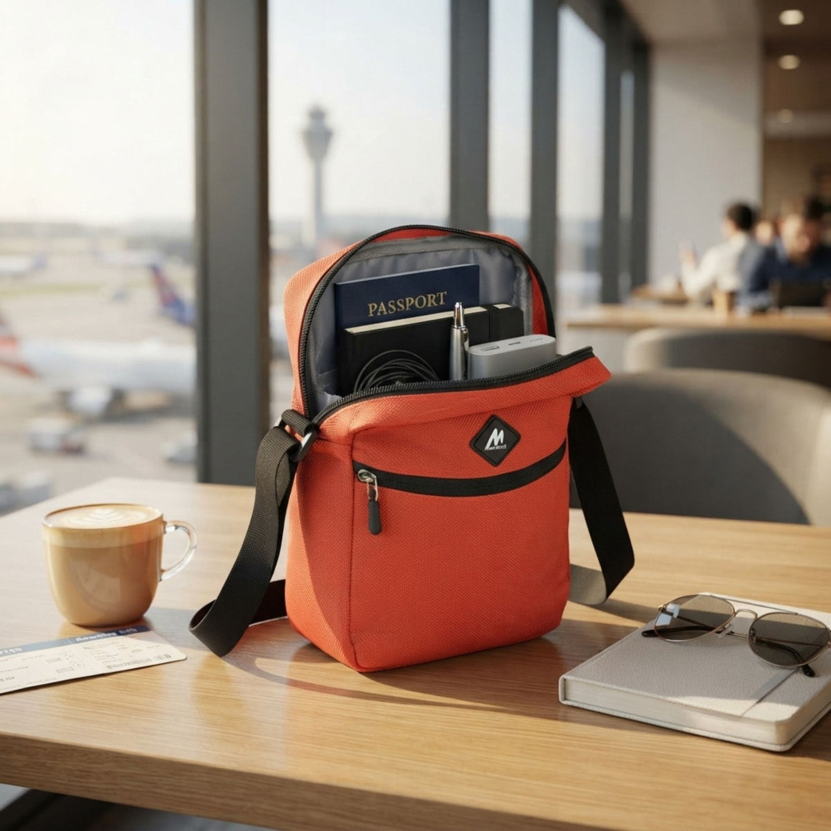 Mike Solid Messenger Bag V2 - Orange