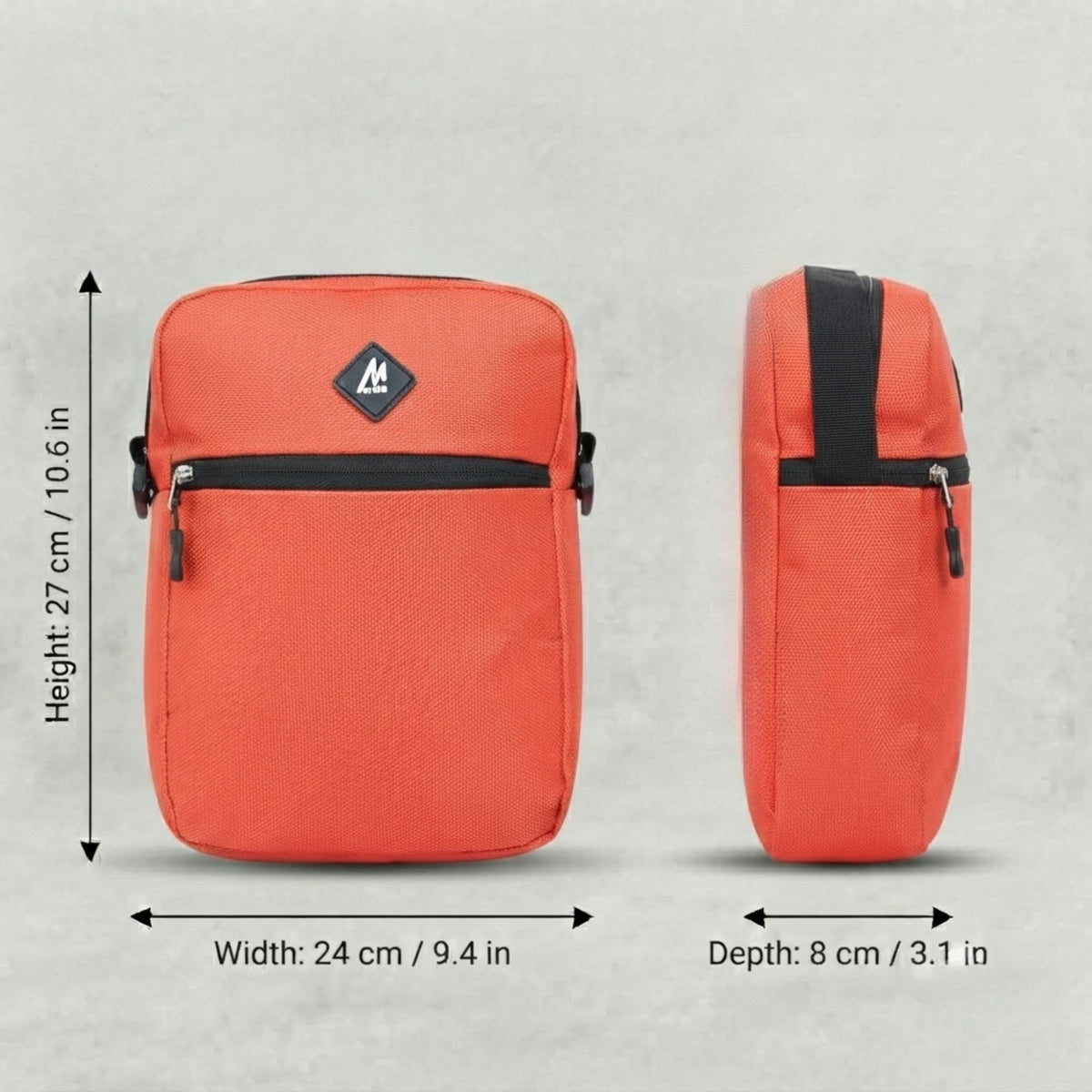 Mike Solid Messenger Bag V2 - Orange