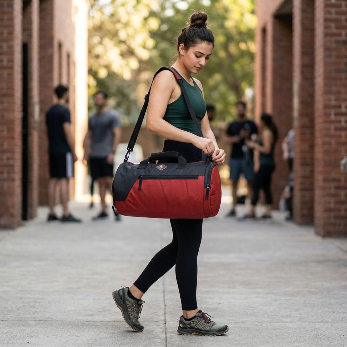 Mike Fit Gear Gym Bag with Shoe Compartment - Rust