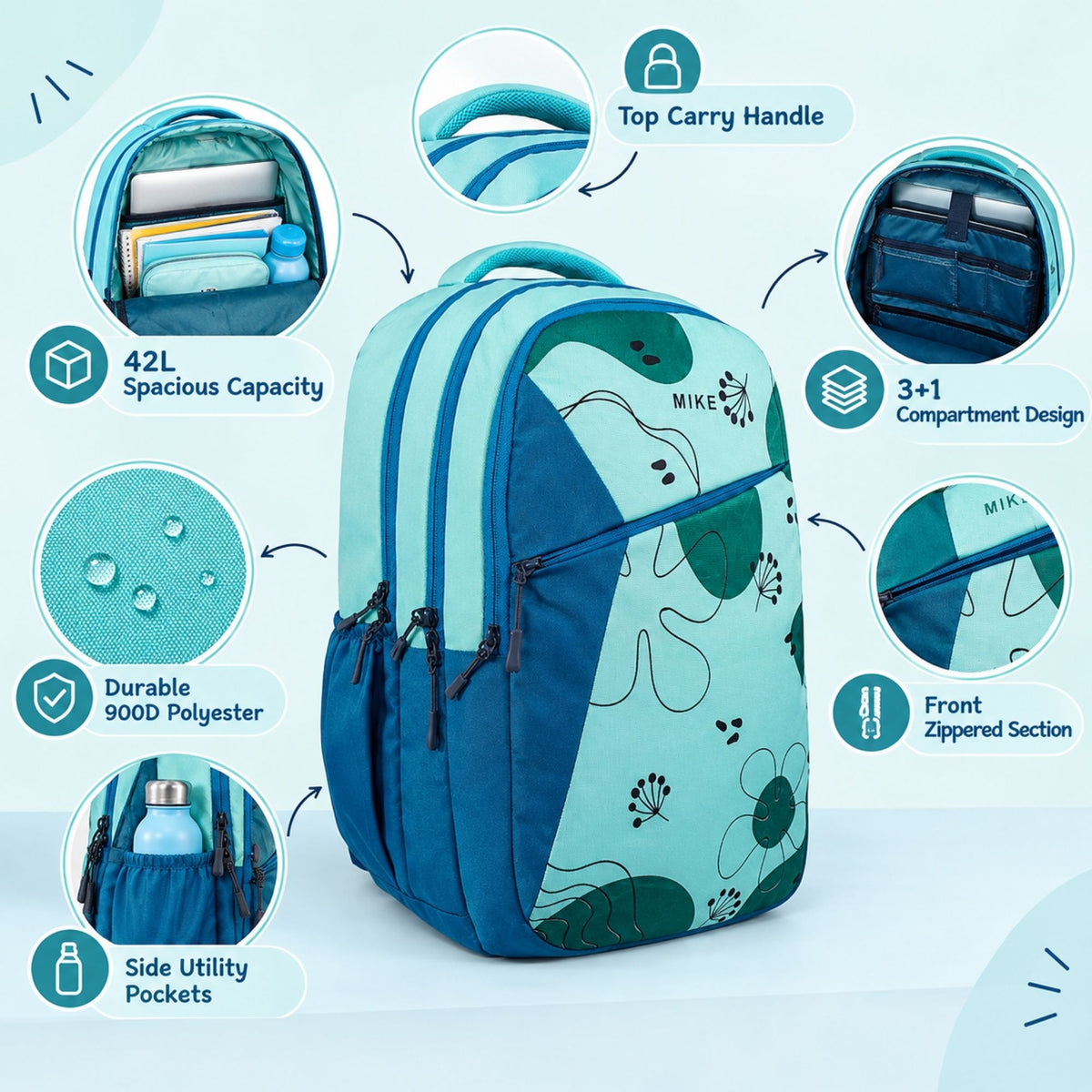 Mike Mora Backpack – Teal | 42L
