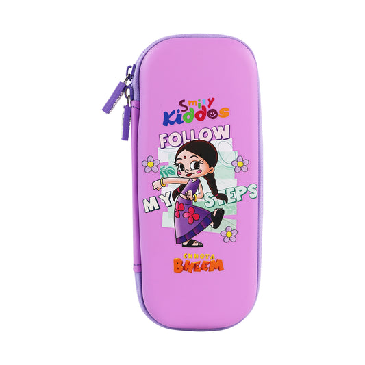 Smily Kiddos - Licensed Chhota Bheem  - Stylish & Spacious Hardtop EVA Pencil Case  Chutki follow My Steps - Purple