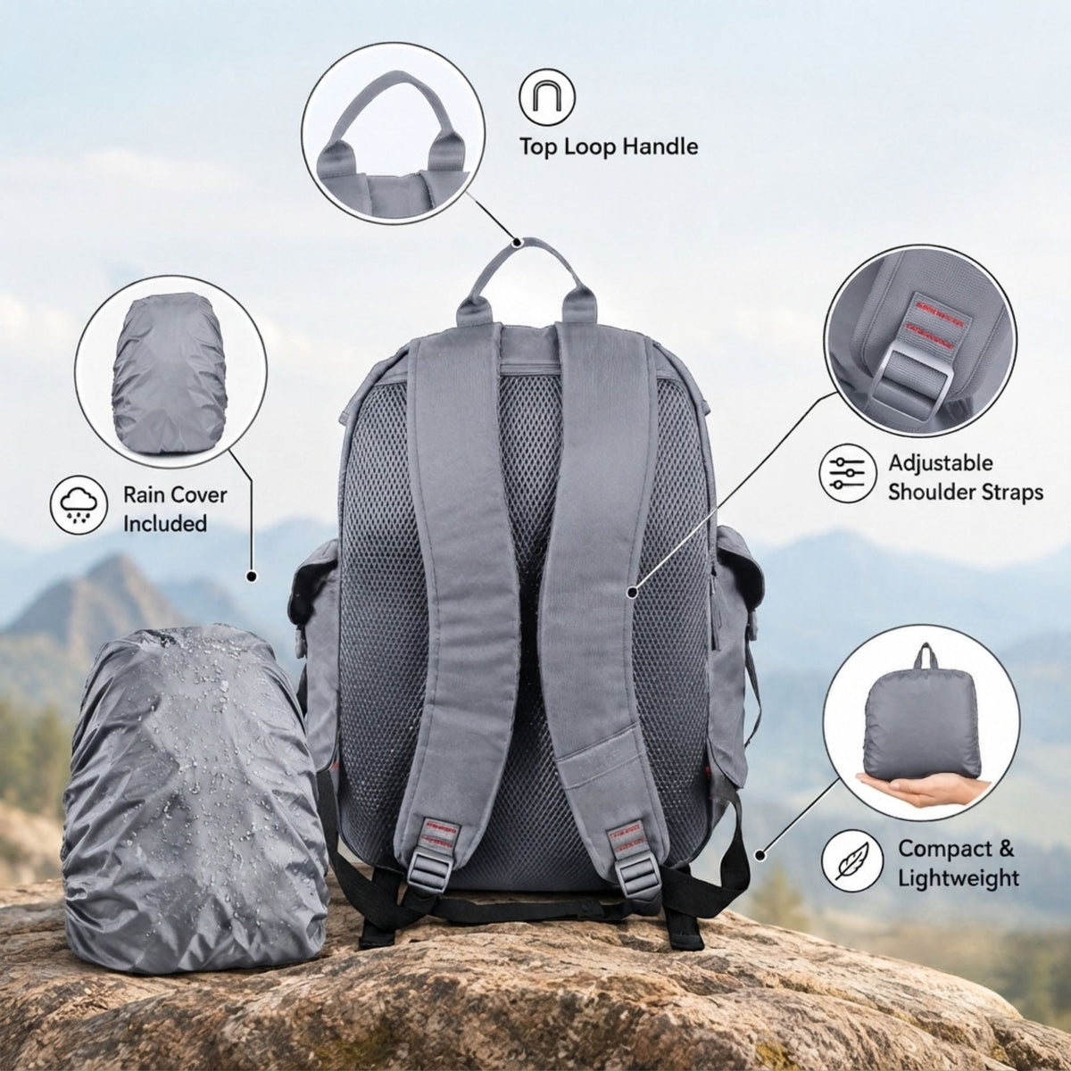 Mike Everest Backpack - Grey