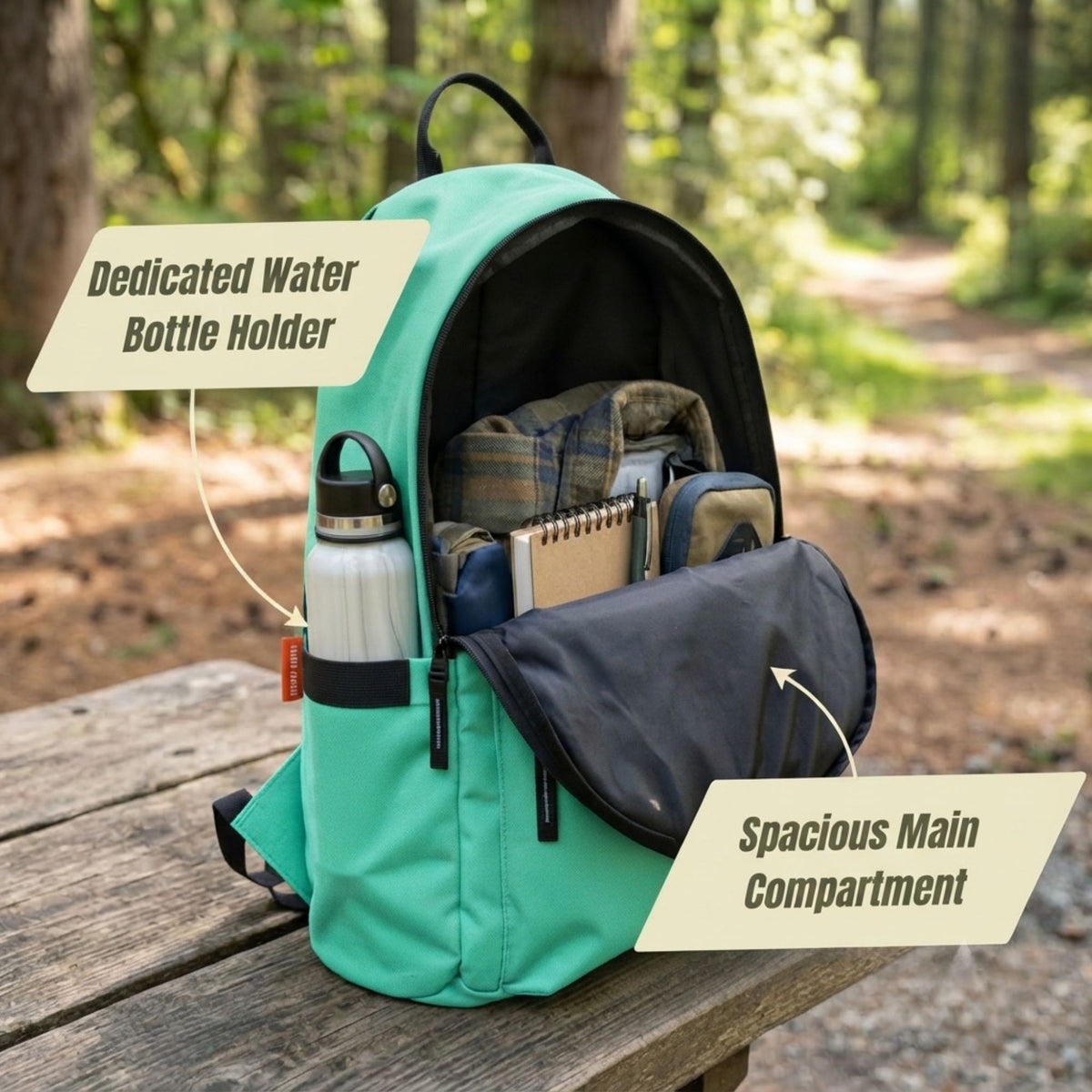 Mike Day Pack Lite 15L Casual Backpack - Green