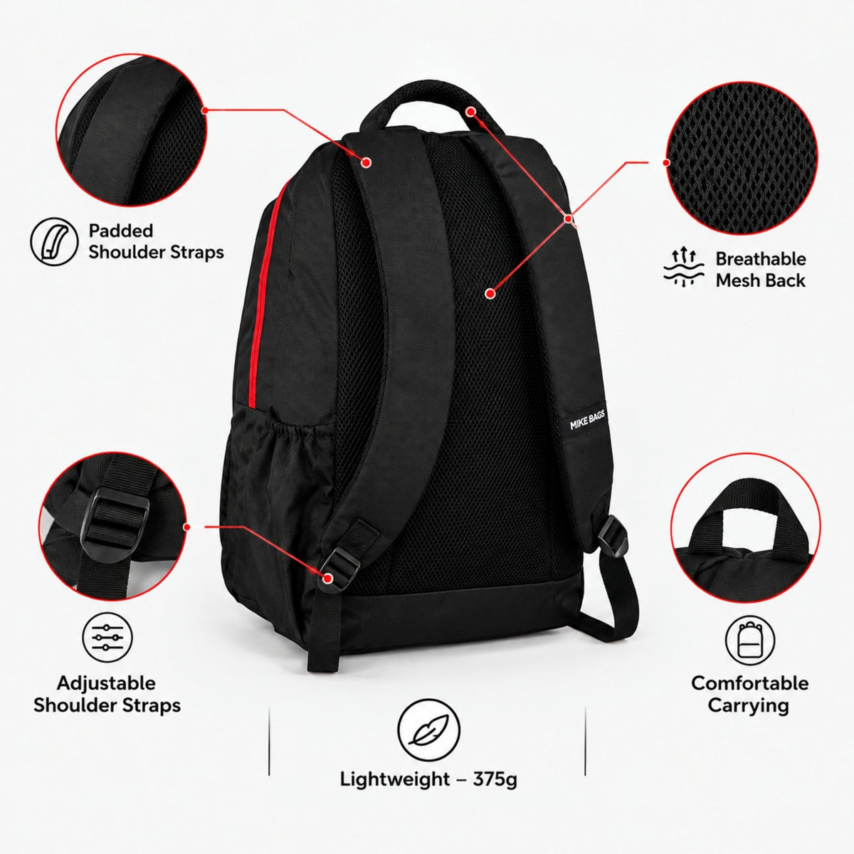 Mike Horizon Backpack – Black | 46L