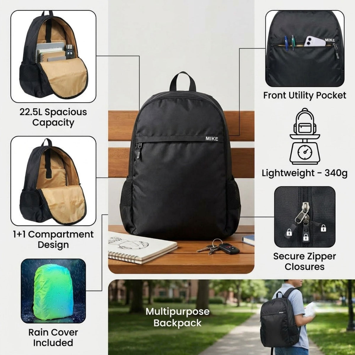 Mike Force Backpack - Black