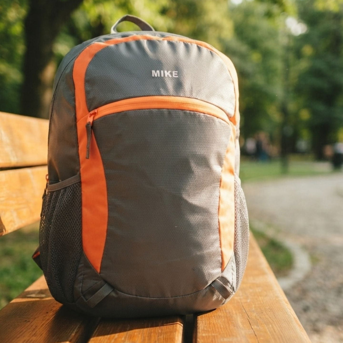 Mike Urban Trek Laptop Backpack with Rain Cover - Grey