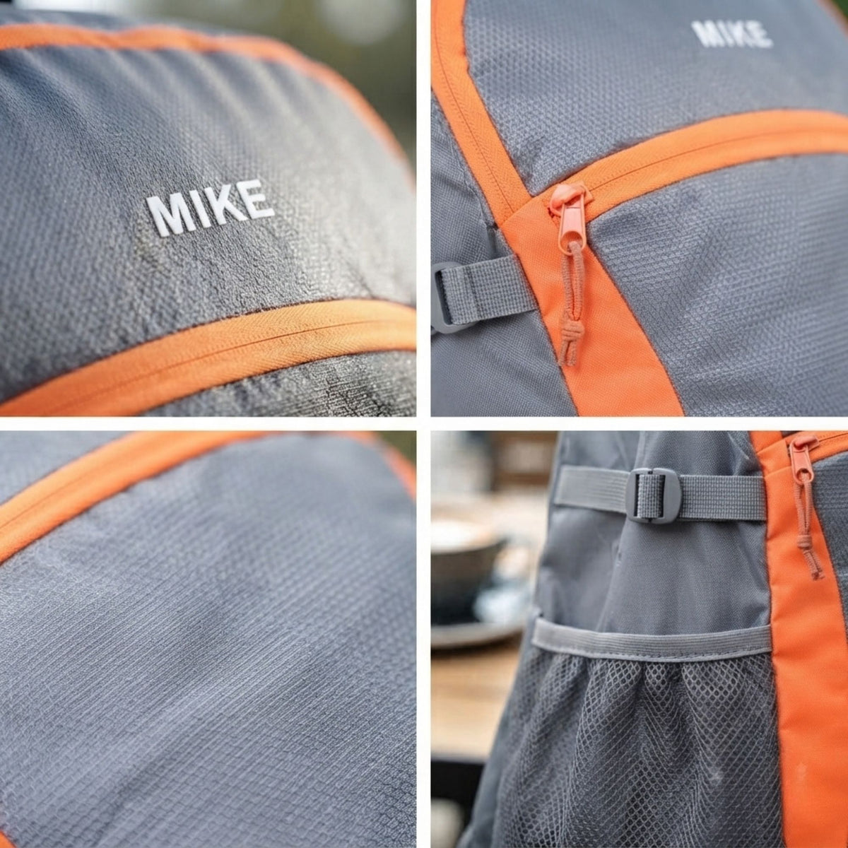 Mike Urban Trek Laptop Backpack with Rain Cover - Grey