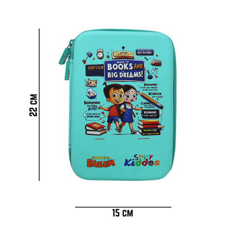 Image of Smily Kiddos - Licensed Chhota Bheem  - Stylish & Spacious Hardtop EVA Pencil Case - Green