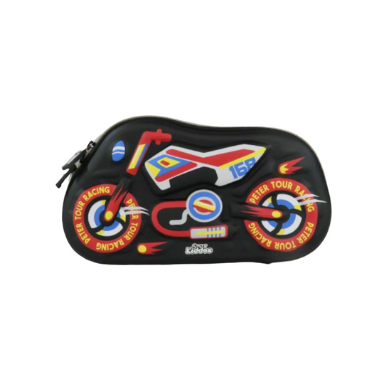 Smily kiddos Motor Bike Shaped EVA Pencil Pouch - Black