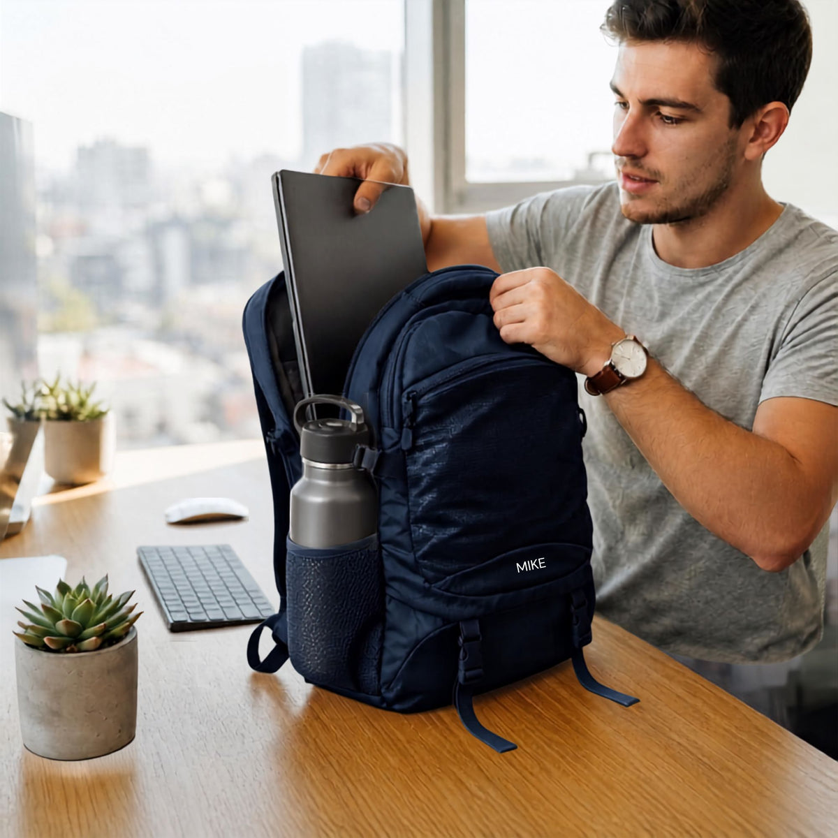Mike Elite Transit Backpack - Navy Blue